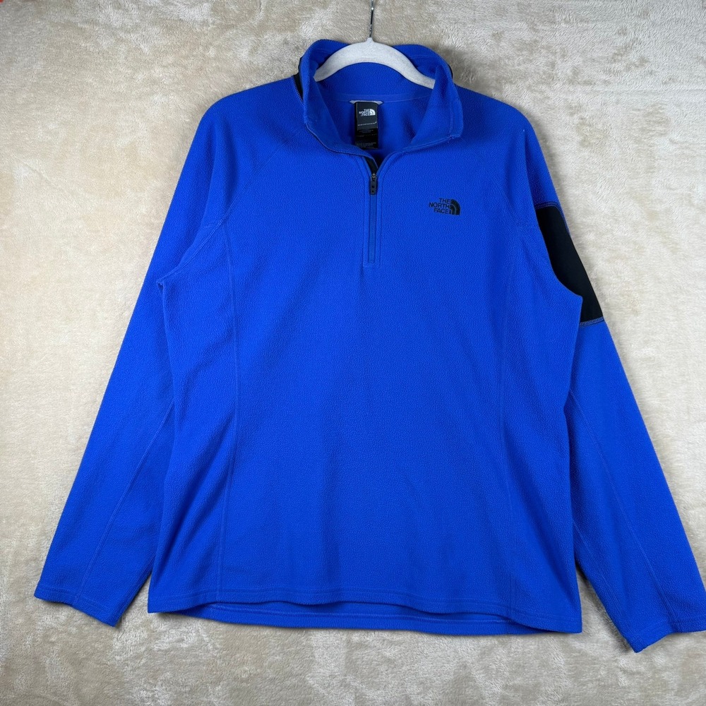 The North Face Womens Blue FlashDry Quarter Zip Fleece Pullover L Outdoor Hiking